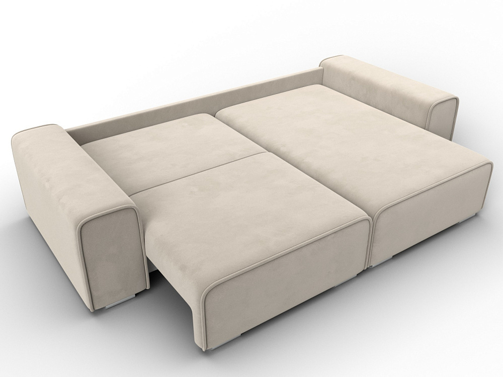 Диван угловой Лига-029 МИКРОВЕЛЬВЕТ Бежевый