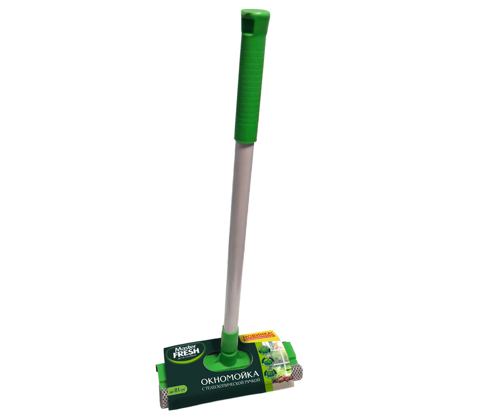 Master FRESH окномойка с телескопической ручкой 3в1 (губка, салфетка, скребок), 1шт(30шт)