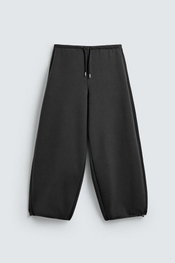 ZARA БРЮКИ-ДЖОГГЕРЫ BAGGY FIT, АНТРАЦИТОВО-СЕРЫЙ