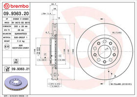 BREMBO - 09936321-BRB - Brake Disc