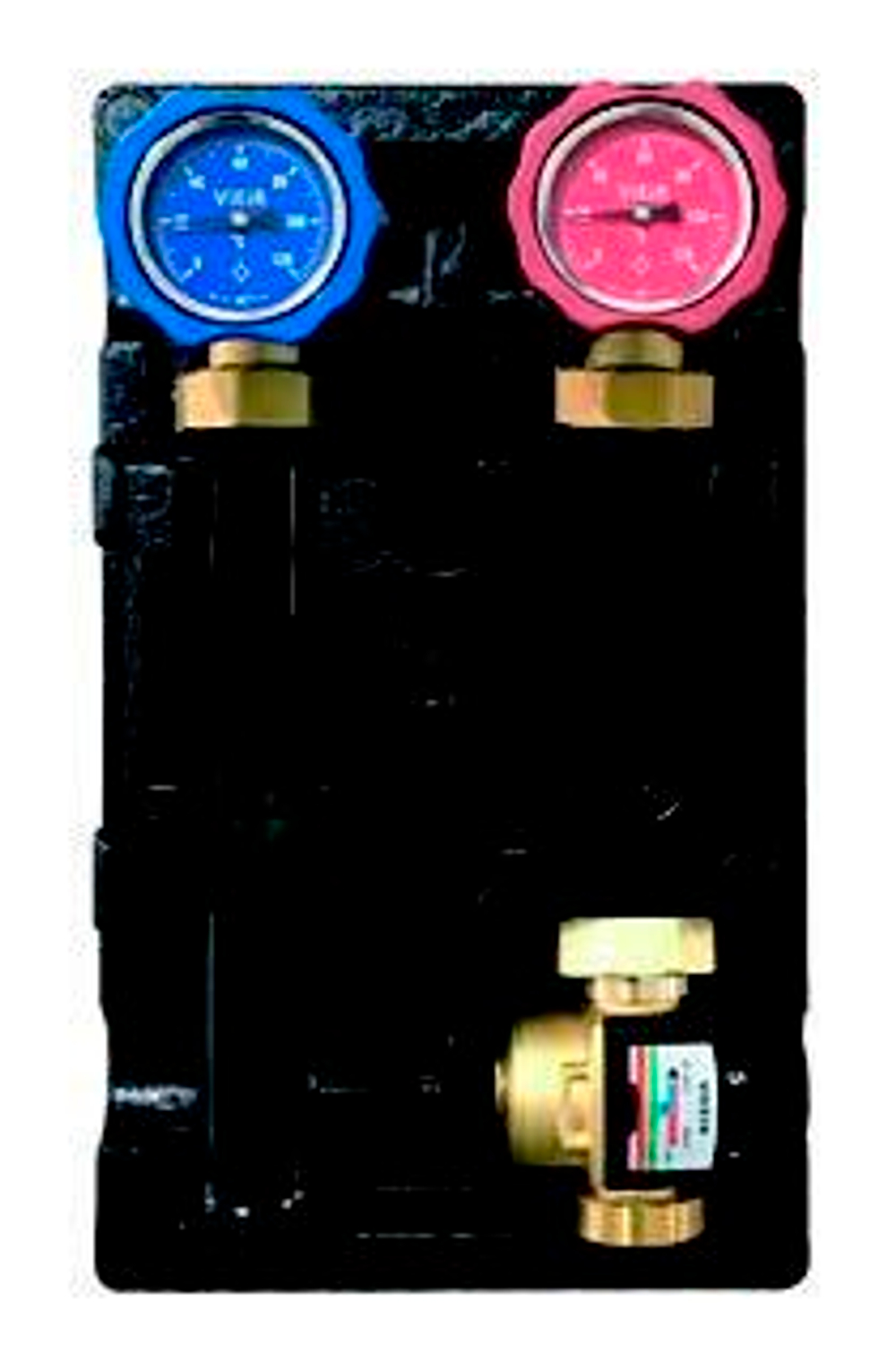 Насосная группа с термостат. смесителем (ЧЕРНЫЙ) ViEiR  (2/1шт)