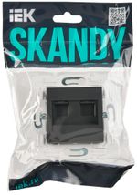SKANDY Розетка компьютерная двойная RJ45 кат.6 SK-K04G графит IEK
