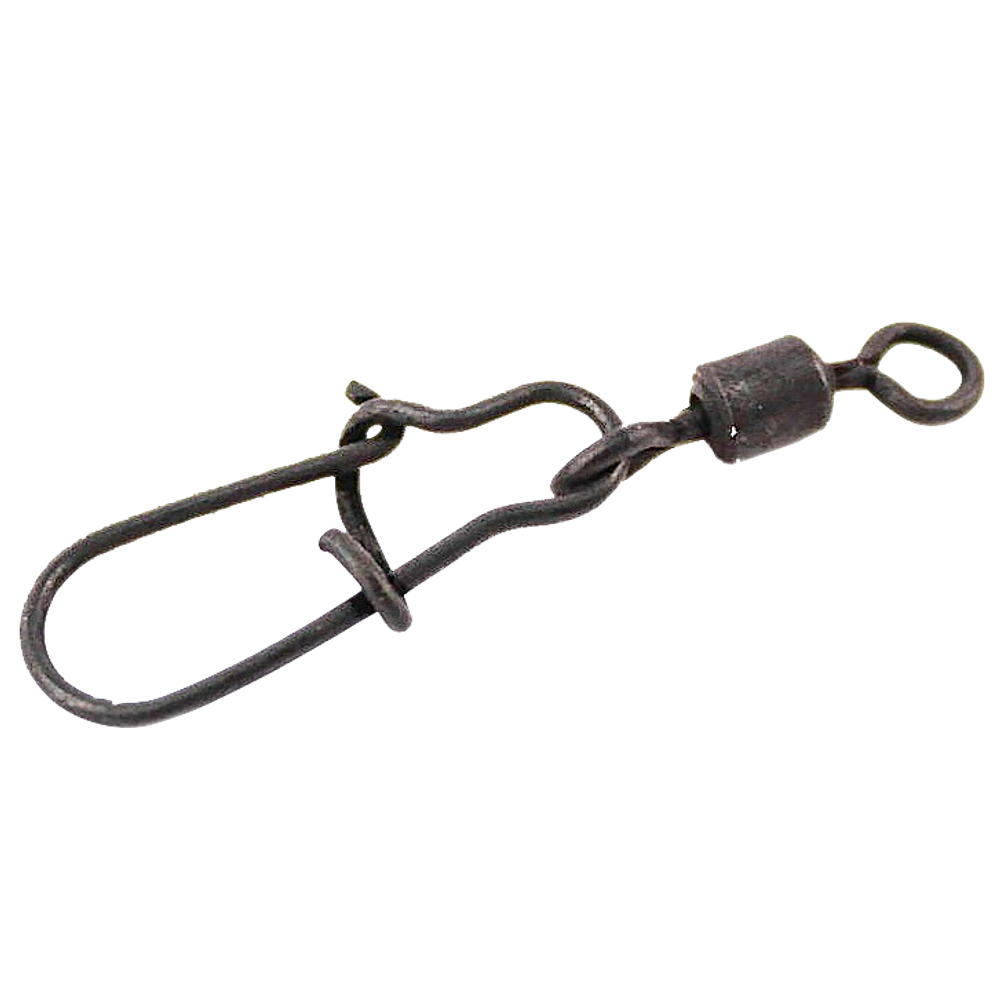 Вертлюг с карабином Intech Quick Lock Snap Rolling Matt black №01 25кг 5шт Dia wire 0.6мм с застежкой Nice