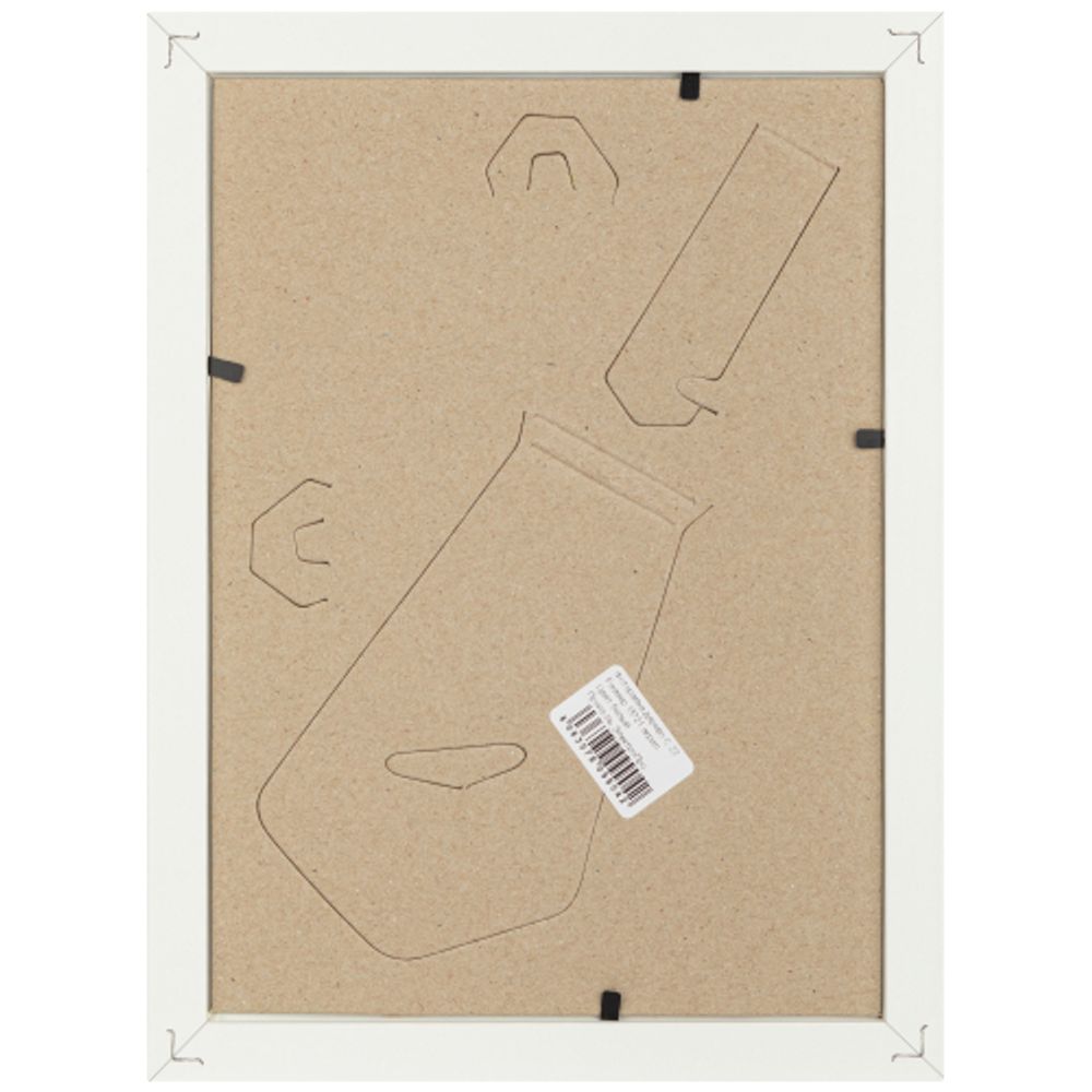 Фоторамка Image Art С22 МДФ универсальная 15х21 цвет белый вставка прозрачный пластик