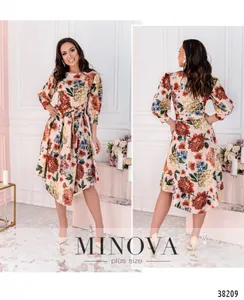 Платье 3137В-пудра Minova