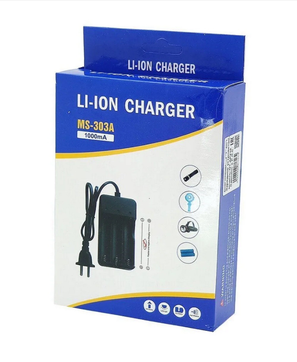 Зарядное уст-во Огонь YC-1890 (18650/3АКБ) Сеть.