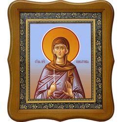 Синклитикия Александрийская преподобная. Икона на холсте.