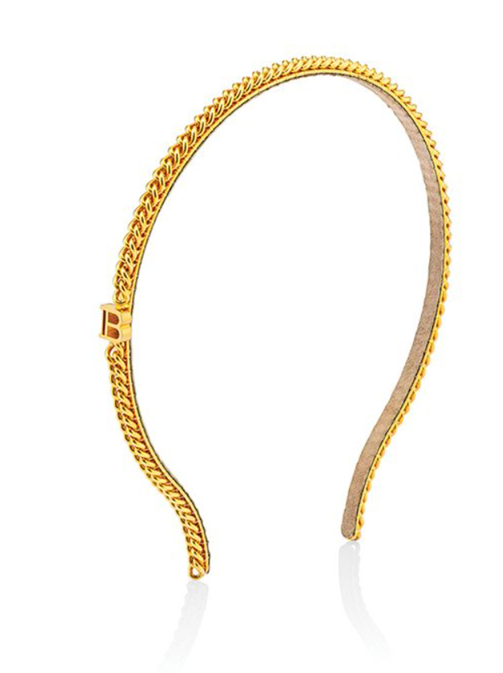 Balmain Hair Couture Золотой ободок косичка Pont Des Arts Chain​ Headband Small