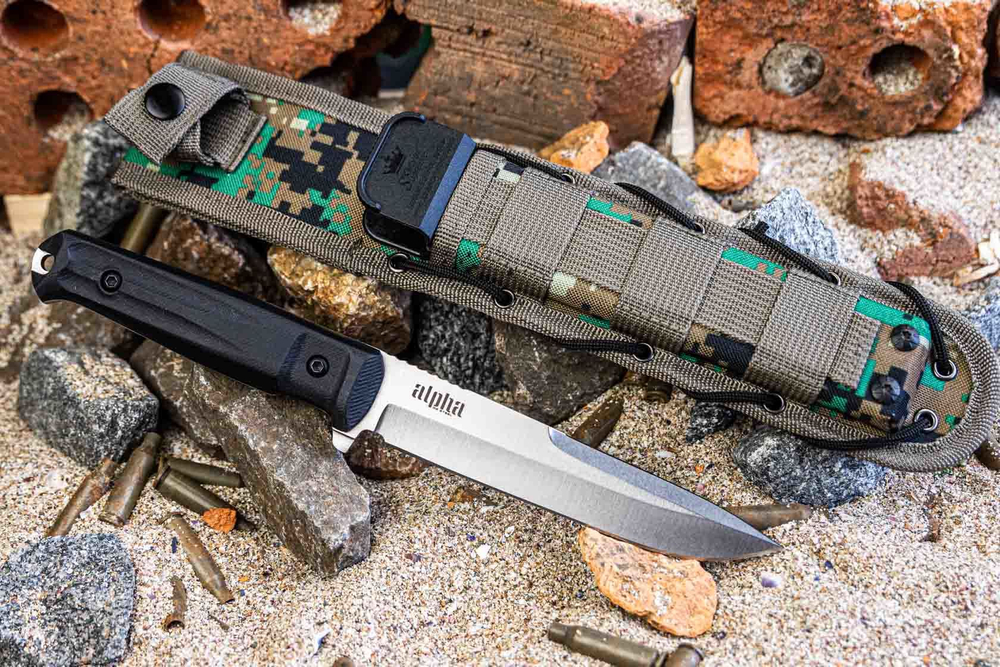 Тактический нож Alpha D2 Stonewash G10