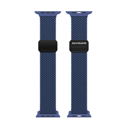 Эластичный ремешок синего цвета (Storm Blue) от Dux Ducis для смарт часов Apple Watch размером 42, 44, 45, 46, 49MM, серия Strap (Mixture Pro Series)