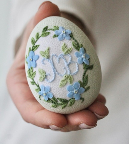 Яйцо Пасхальное салатовое.