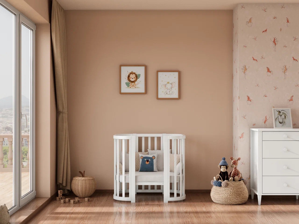 Кроватка детская Incanto Lunna Sonata (белый/белый) маятник поперечный