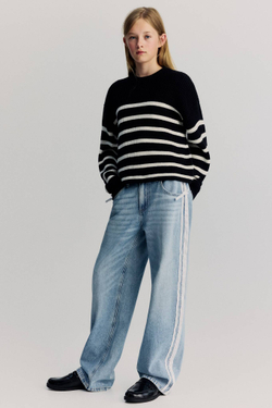 H&M Джинсы Baggy Fit Low, голубой