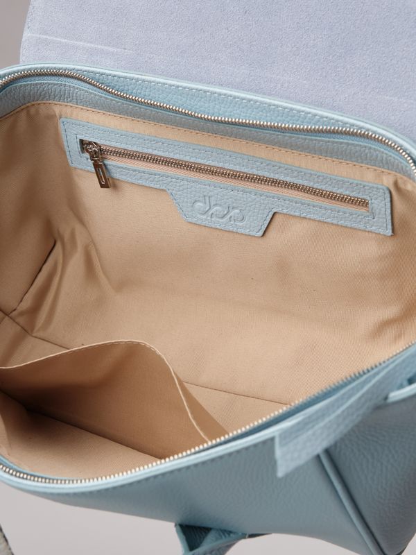 Кожаная сумка Viki DBR 31341 светло-голубой