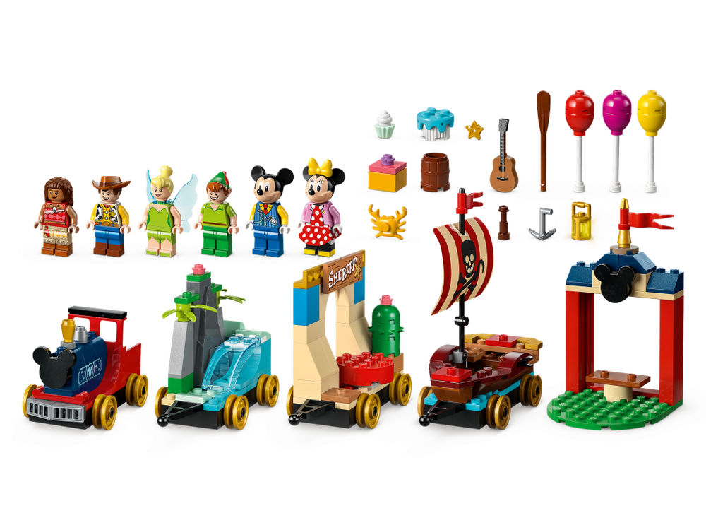 LEGO Disney 43212 «Праздничный поезд Диснея» — паровозик с любимыми персонажами