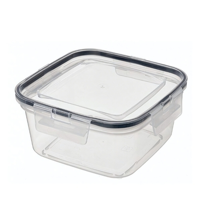 Контейнер для продуктов герметичный квадратный 1,5л с защелками (бесцветный)