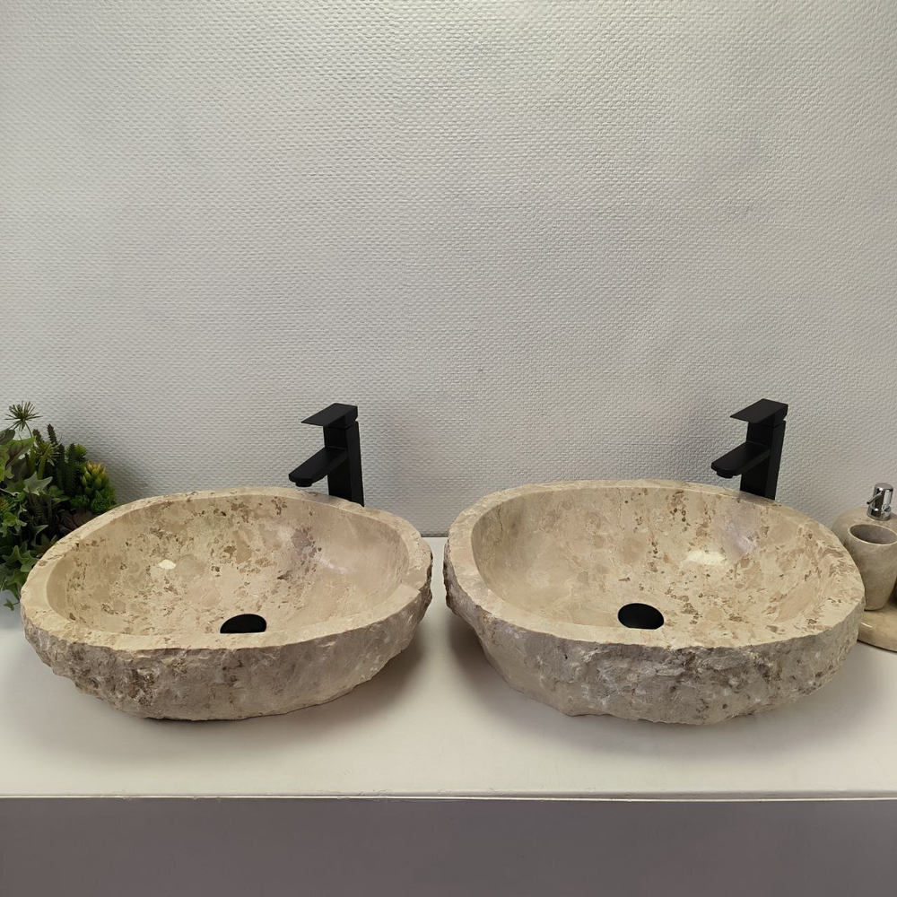 Раковина из мрамора ПАРА! Erozy Cream EM-62657 56*46*15 123