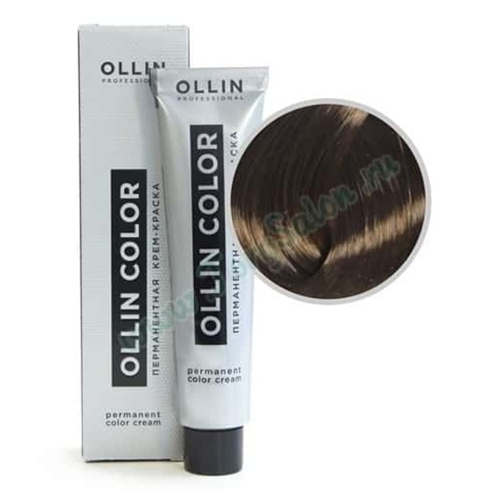 Крем краска для волос перманентная Ollin Color «Темно-русый коричневый» 6/7