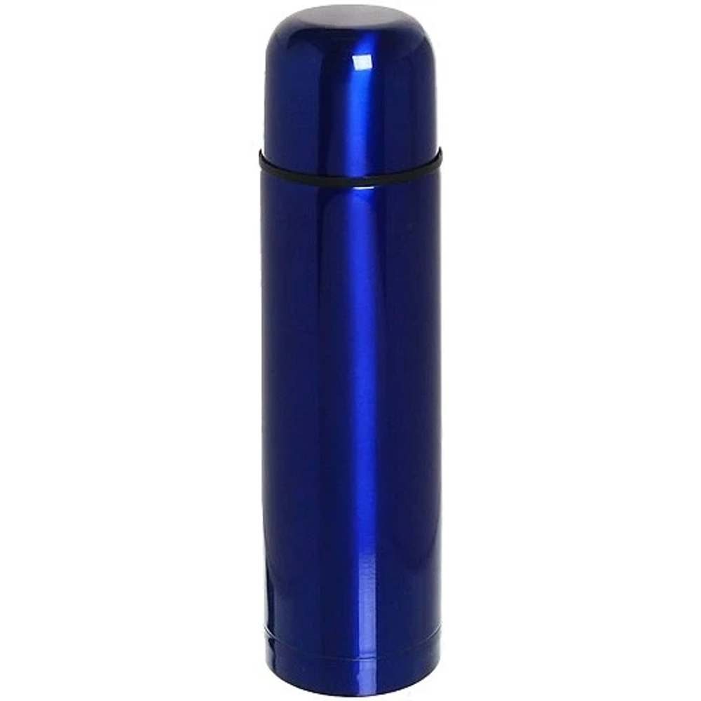 Термос с металлической колбой 500 мл «Серп и молот» синий