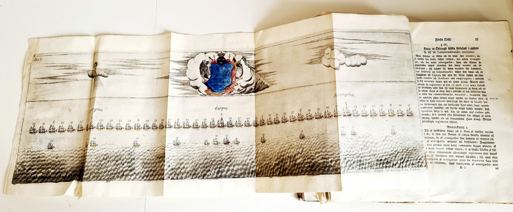 "Эволюция на море, или как корабли боевого флота должны содержаться в надлежащем порядке (Evolutions at sea or how ships in a battle fleet, should be kept in proper order)". Christopher Falkengreen. 1752 г.