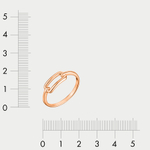 Кольцо женское из красного золота 585 пробы без вставок (арт. К-7384)