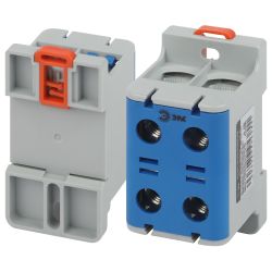 Клемма силовая вводная КСВ ЭРА NO-224-141 двойная KE67.2 16-95 мм2 синяя N | Клеммы силовые вводные КСВ, КВМ