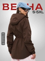 Ветровка с капюшоном удлиненная