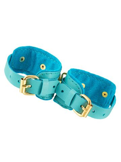Голубые двуслойные кожаные оковы (Цвет: голубой)