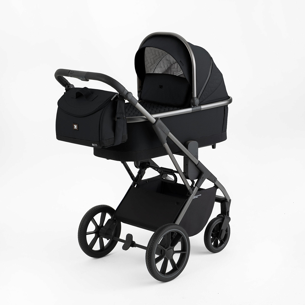 Детская коляска Sweet Baby Ricci 2 в 1 2024 Black 426669