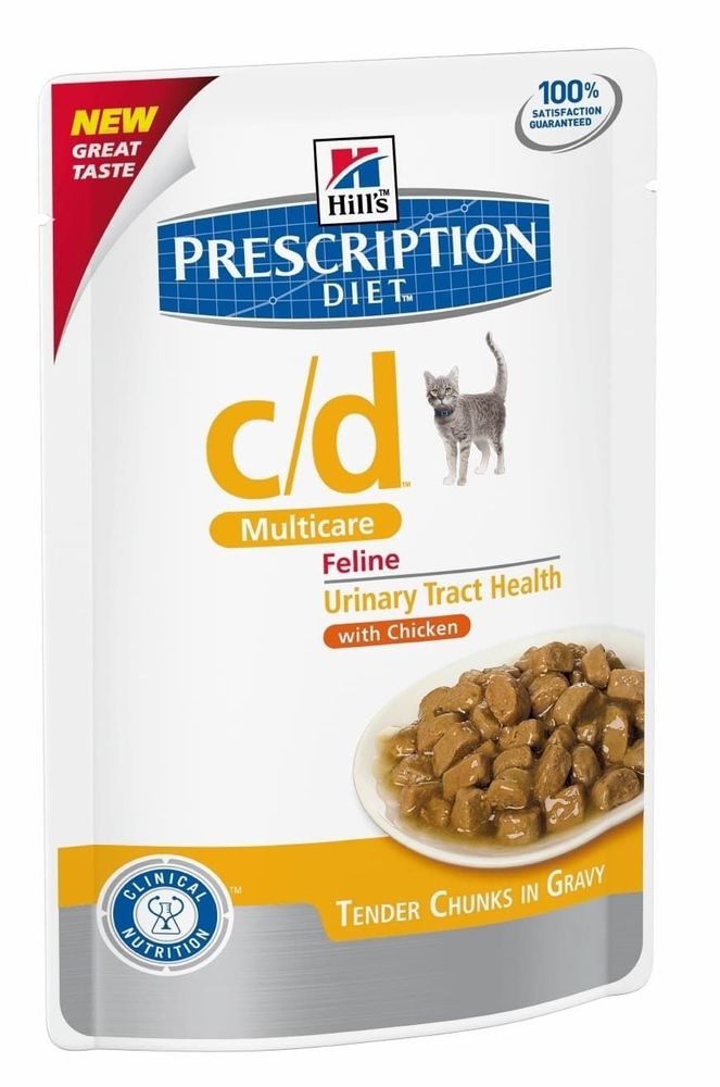 *Хилс 85г PD c/d пауч для кошек при урологическом синдроме(Уценка) *Хилс 85г PD c/d пауч для кошек при урологическом синдроме(Уценка)