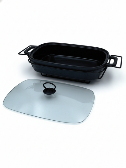 Мармит керамический 3,5 л. прямоугольный Kamille KM 6429 подставка на 2 свечи