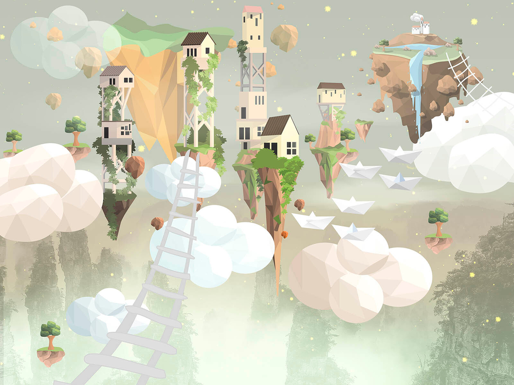 Дизайнерские обои Wall Street Flying Hill