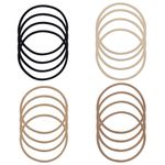 Резинка для волос НАБОР 16 шт., 0,15х14 см, чёрный, коричневый, бежевый, MONTE VITA, 457036