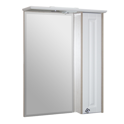 Зеркальный шкаф "ВЕРСАЛЬ-62" белое дерево правый с подсветкой(ПВХ)