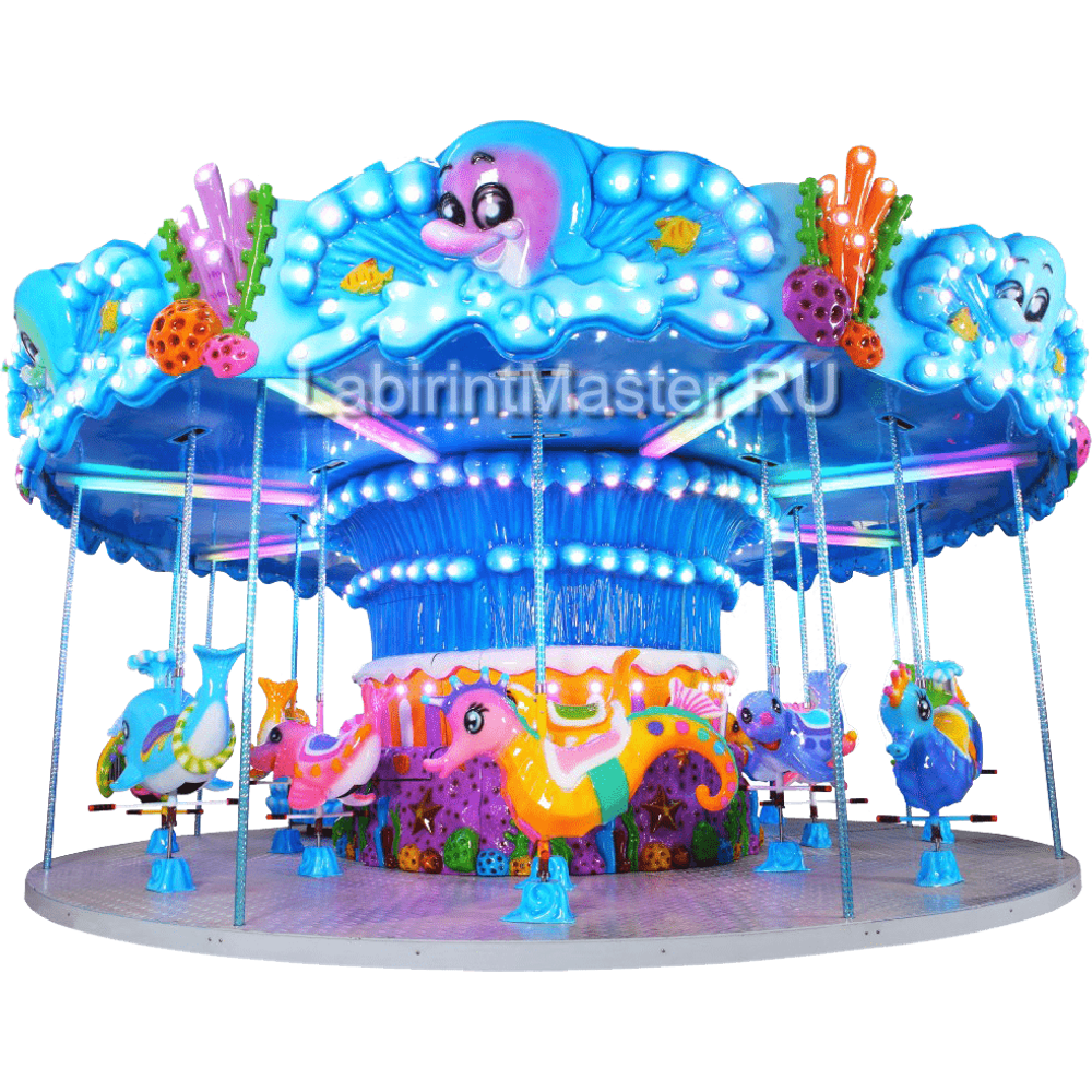 Электрическая Аттракцион карусель детская «Океан», 7×7×3,2 м