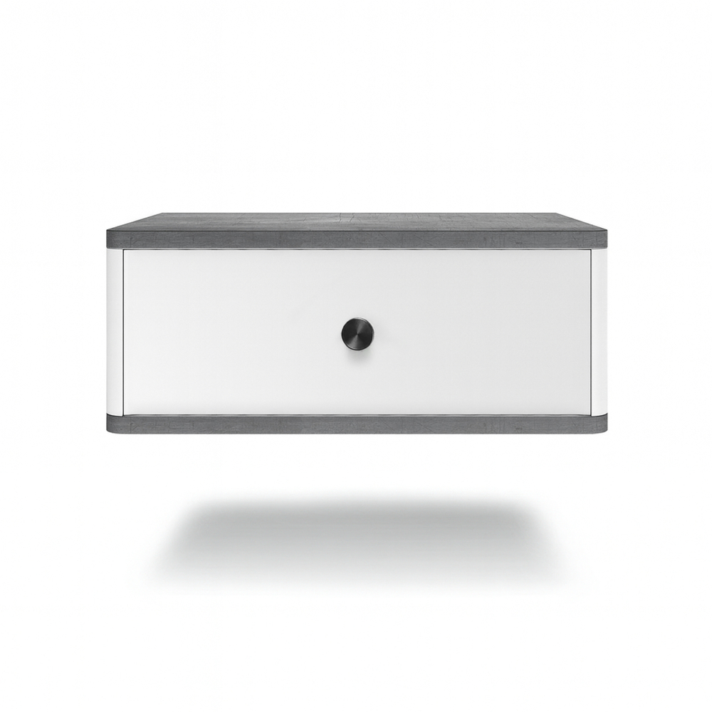 Тумба прикроватная подвесная ROYAL 5300 эко (Металл Бруклин-р.черная)