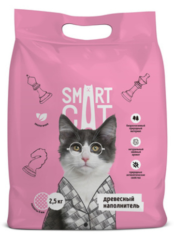 Smart Cat наполнитель древесный пеллеты 6 мм -2,5 кг