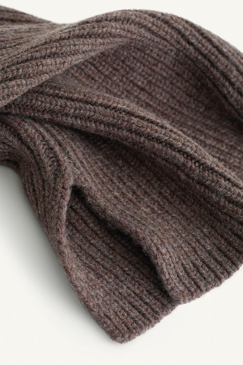 ZARA ВЯЗАНЫЙ СНУД, КРОТОВО-КОРИЧНЕВЫЙ