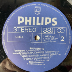 Винтажная виниловая пластинка LP D mis Roussos Souvenirs (Германия 1975)
