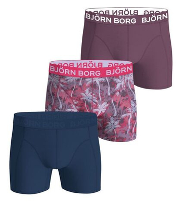 Мужские спортивные боксеры Bjorn Borg Cotton Stretch Boxer 3P - розовый/разноцветный