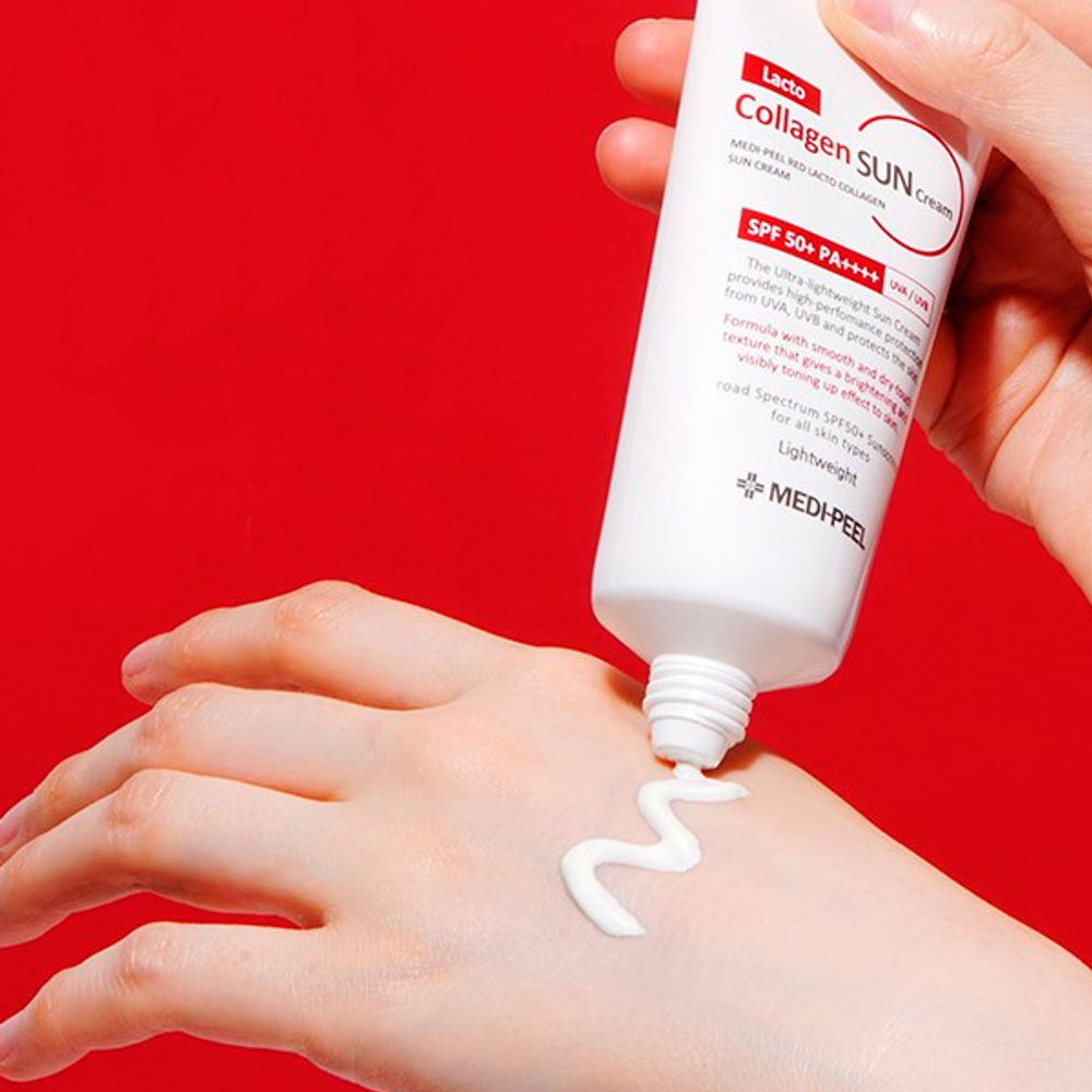 Medi-Peel Red Lacto Collagen Sun Cream SPF50+ PA++++ солнцезащитный крем с коллагеном