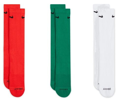 Носки теннисные Nike Everyday Plus Cushioned Training Crew Socks 3P - разноцветный
