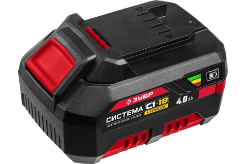 Аккумуляторная батарея ЗУБР 18В, Li-Ion, 4Ач, тип С1 АКБ-С1-18-4