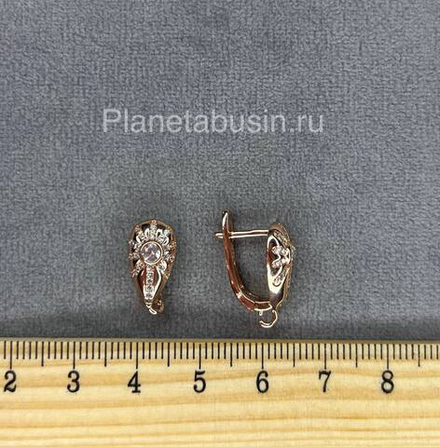 Швензы люкс (Корея) пара с микроцирконами 0544