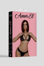 Соблазнительный комплект нижнего белья (Размер: L-XL) (Цвет: черный)