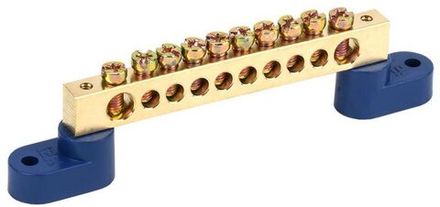 Шина нулевая ШНИ-8х12-10-У2-С на двух угловых изоляторах IEK YNN10-812-10C2-K07