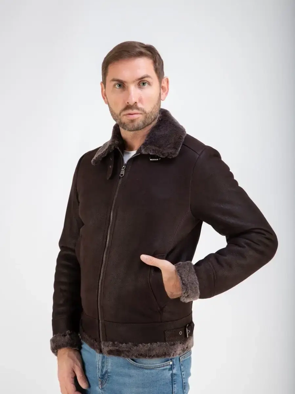 Дубленка мужская натуральная зимняя Турция