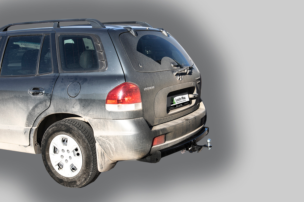 Фаркоп Лидер-Плюс для HYUNDAI SANTA FE CLASSIC (SM) (ТАГАЗ) 2001-2006, 2007-2012 ( ШАР ВСТАВКА 50*50 ) с электрикой и сертифкатом в комплекте арт.(H205-E)