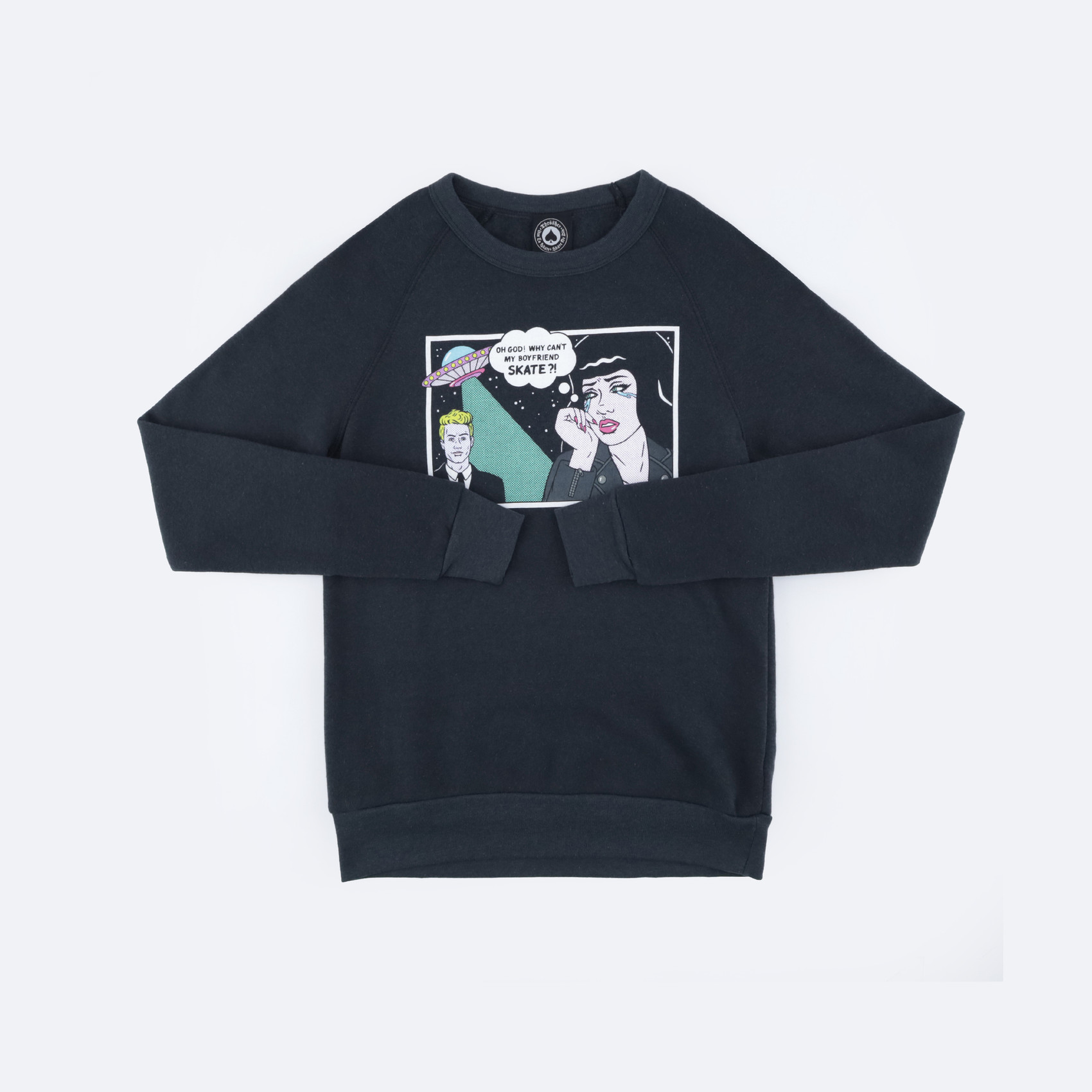 Свитшот Thrasher Girls Alien Boyfriend Crewneck (black) артикул: - купить в магазине Дайс