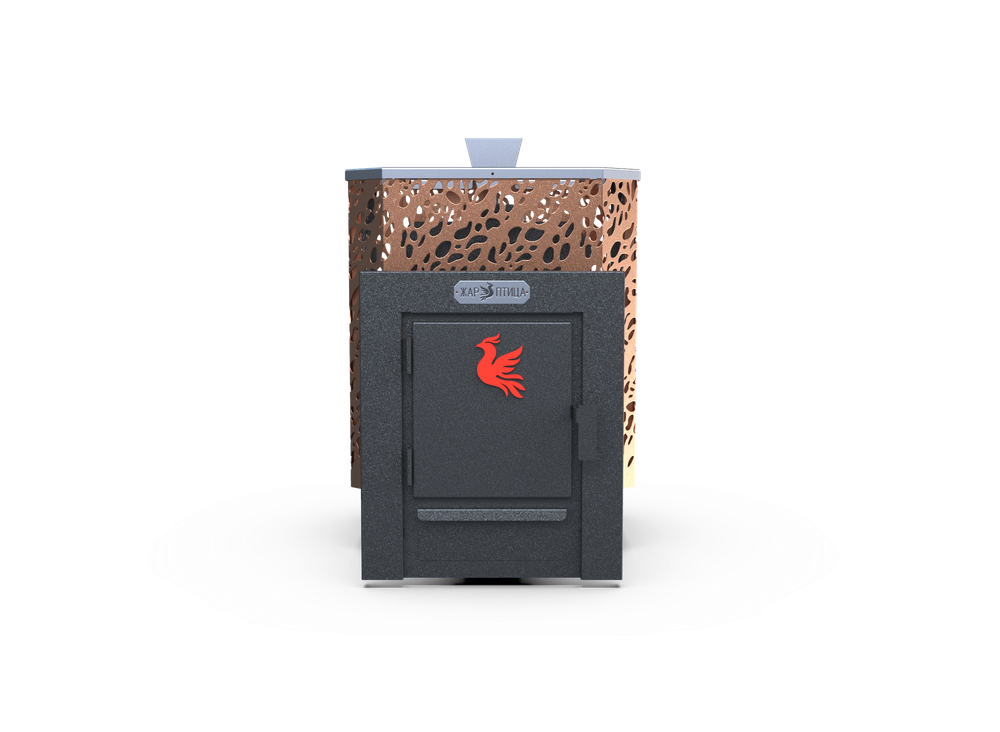 Банная печь Душа- 15 Сетка Леопард Закрытая Каменка 8мм